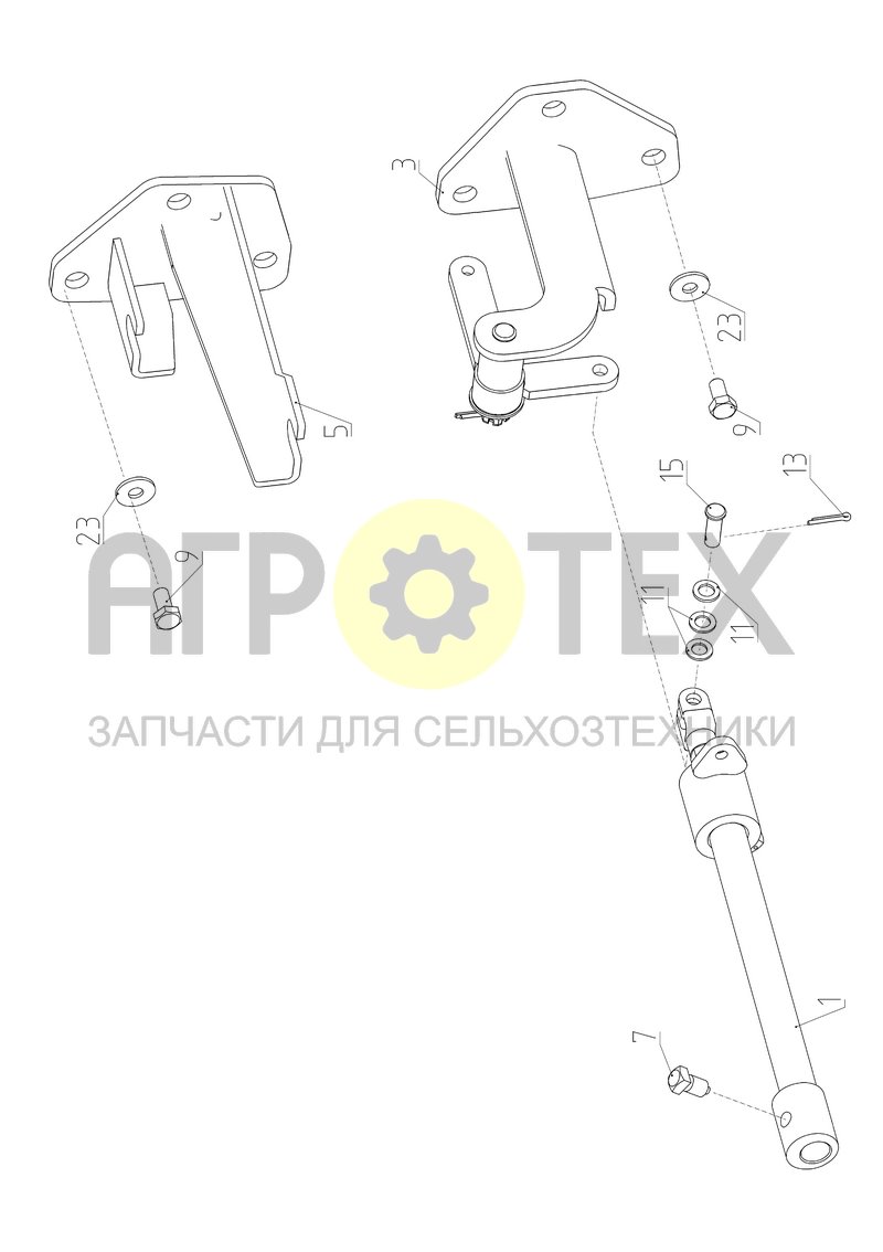 Чертеж Установка механизма переключения коробки передач (181.65.10.000)